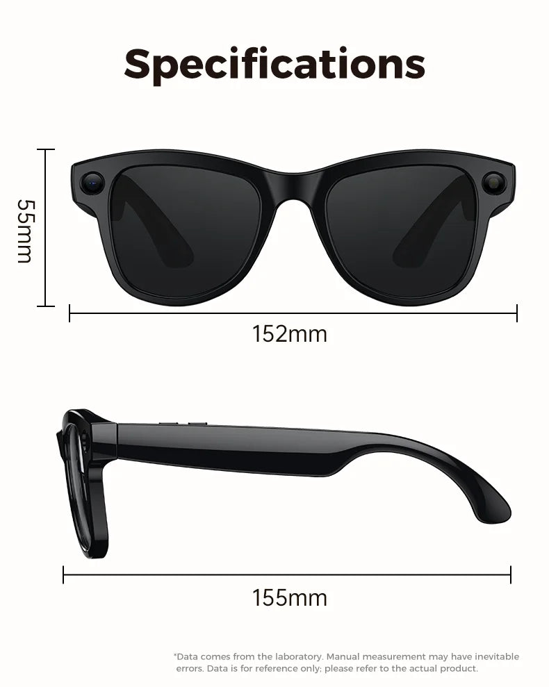 2026 AI Smart Glasses – 4K Camera, 120+ Language Translation, 3600mAh Power Bank, Bluetooth 5.3