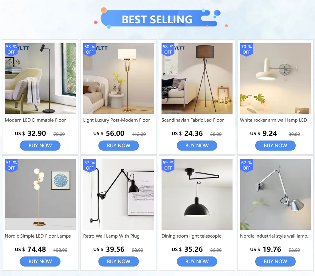 Modern Floor Lamp – Black or White Tricolor