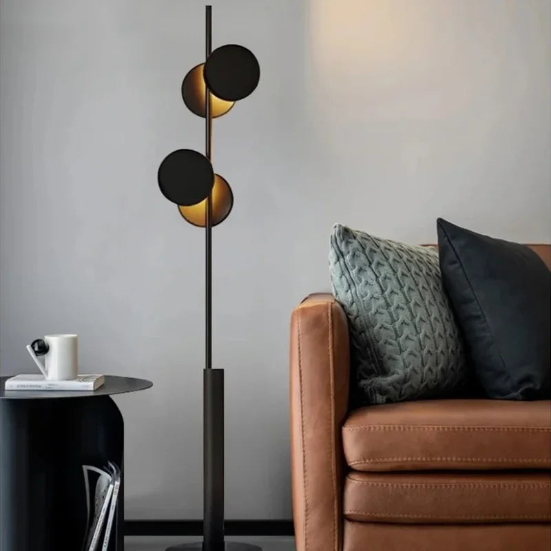 Black Disc Lamp – Sculptural LED Accent Lighting