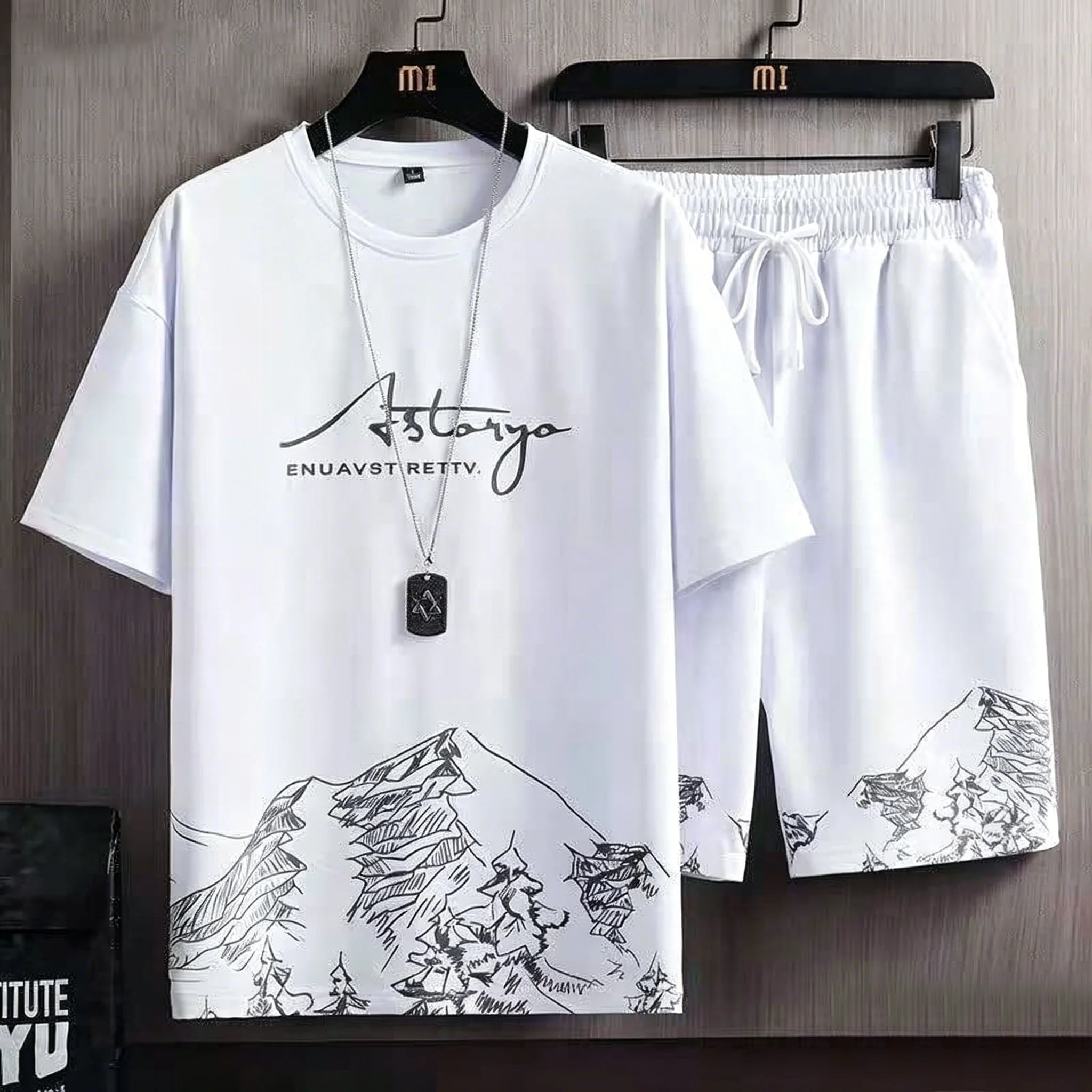 Men's Ice Silk Print Sweatshirt & Sweatpants Set – Outdoor Jogging Basketball Training 2-Piece