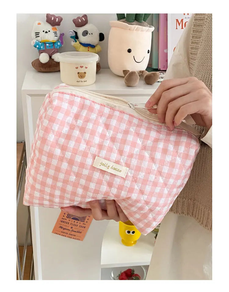 Large Capacity Cosmetic Clutch Bag – Women's Travel Makeup Storage Bag with Zipper