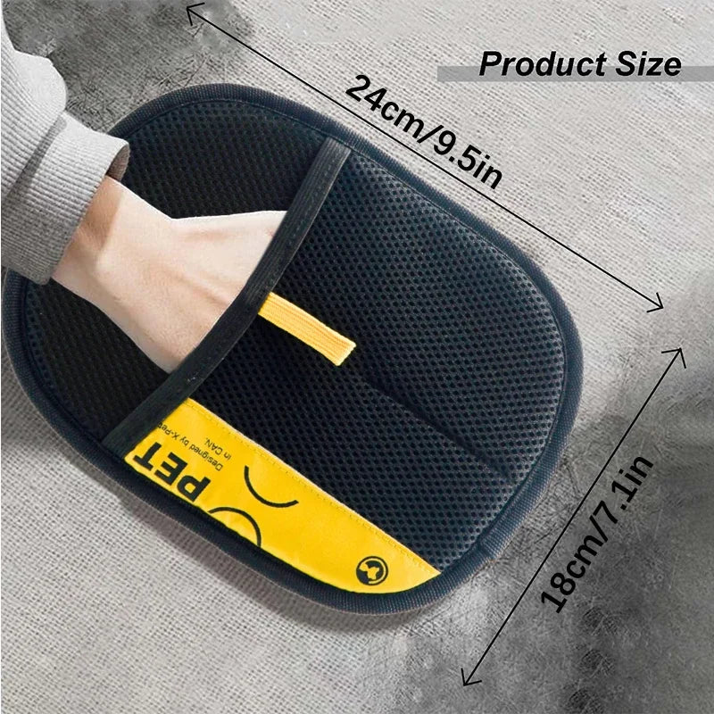 Electrostatic Pet Hair Remover Gloves with Lint Roller