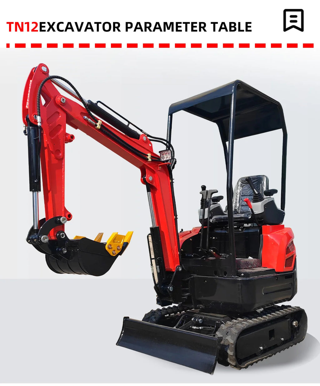 2 Ton Mini Excavator – Kubota/Yanmar Engine Compact Crawler Digger with Rubber Track