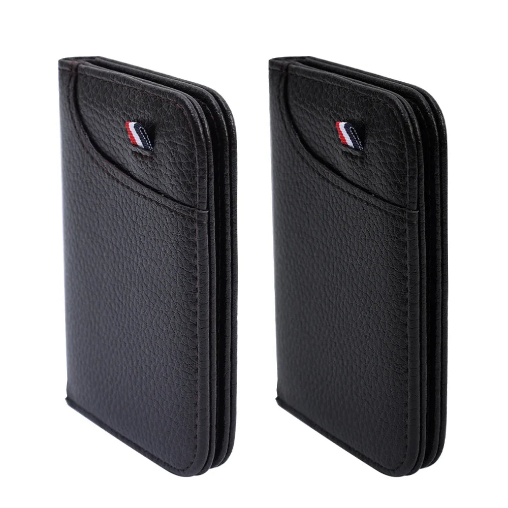 Super Slim PU Leather Card Wallet – Portable Mini Credit Card Holder for Men & Women