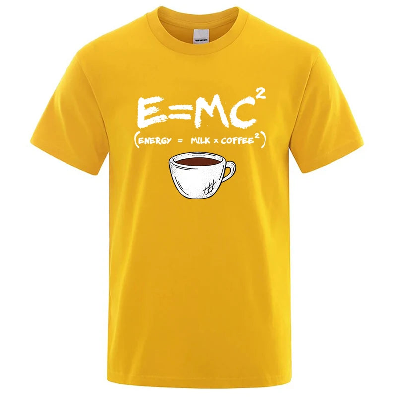 Men's Funny Energy Print Cotton T-Shirt — Humorous Graphic Tee
