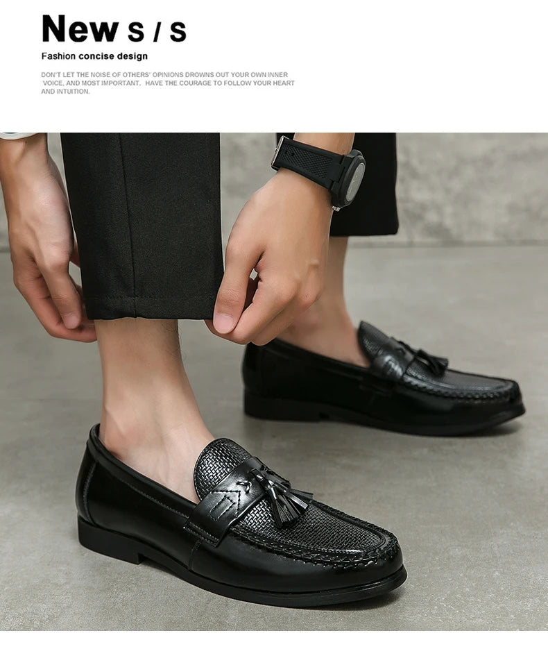 Men's Pointed-Toe Slip-On Dress Loafers