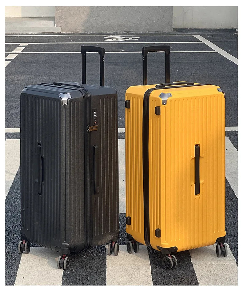 Large-Capacity Carry-On Luggage – Cup Holder & USB Port