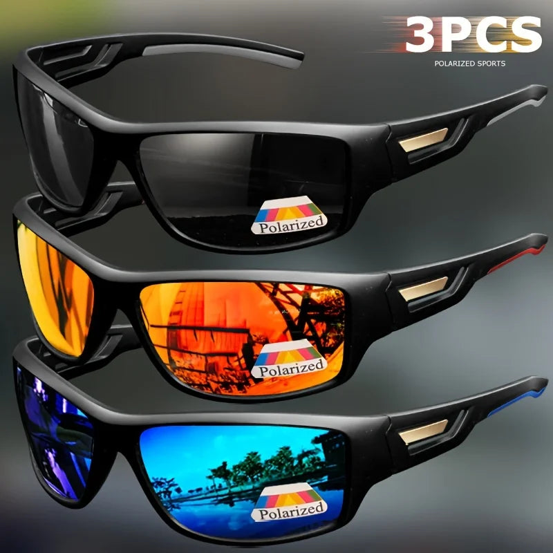 Sports Polarized Sunglasses | Camouflage Wraparound Frame UV400 for Driving & Fishing