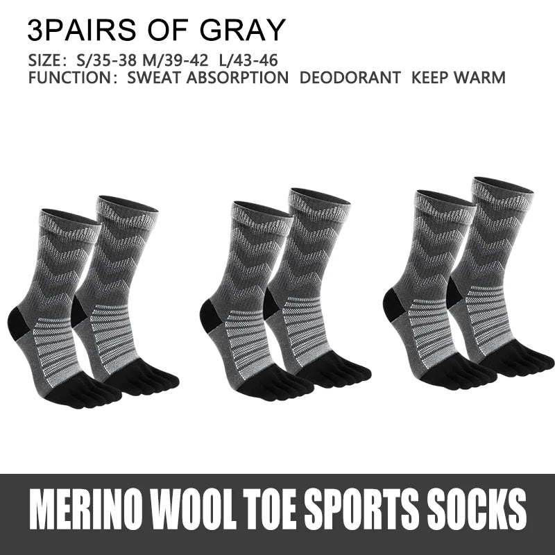 Thermal Five-Toe Socks for Hiking & Winter Sports
