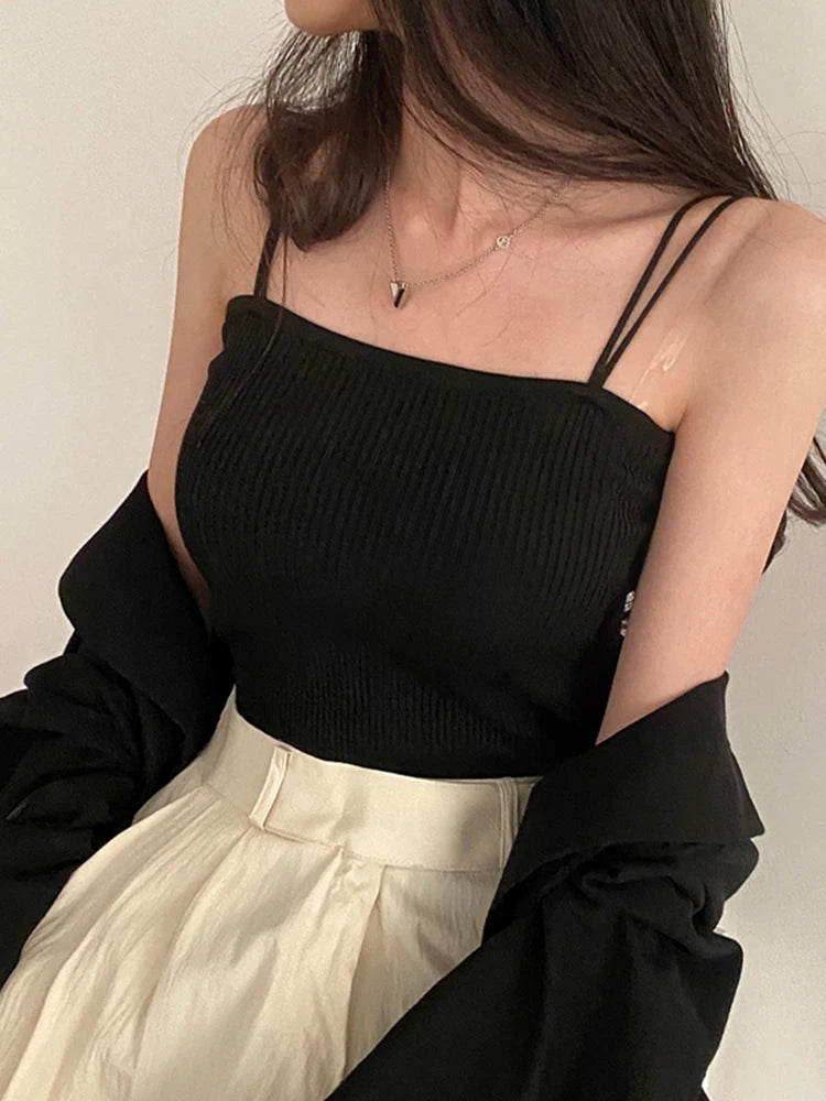 Women's Halter Crop Top – Backless Sleeveless Slim Solid Tube Cropped Vest for Summer