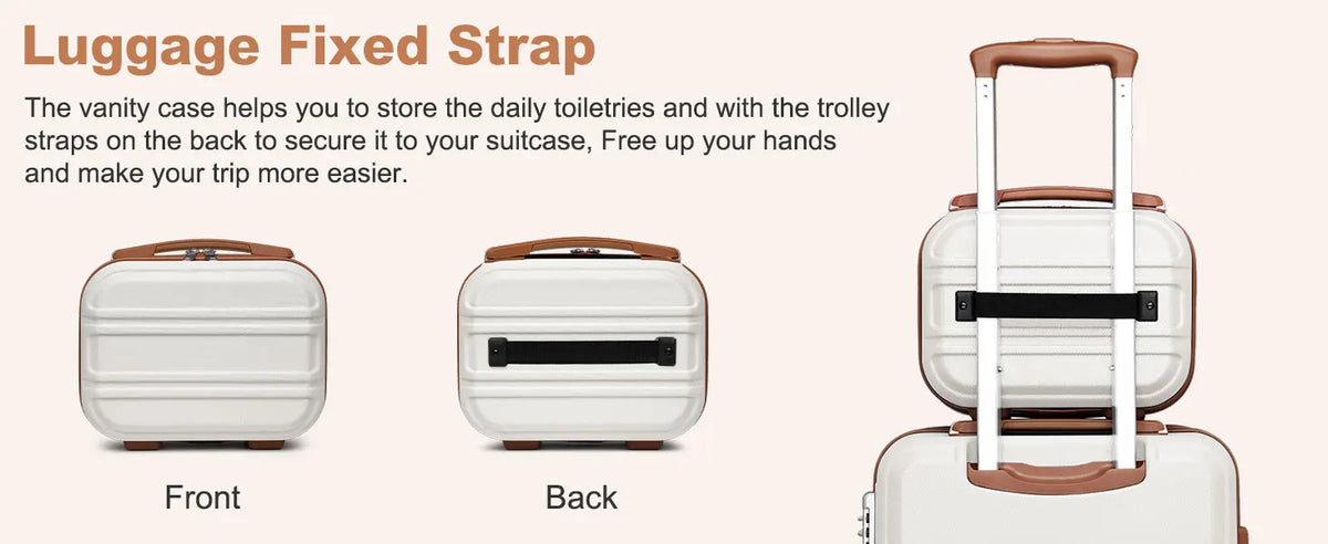 Kono ABS Luggage Set – TSA Lock & Spinner Wheels