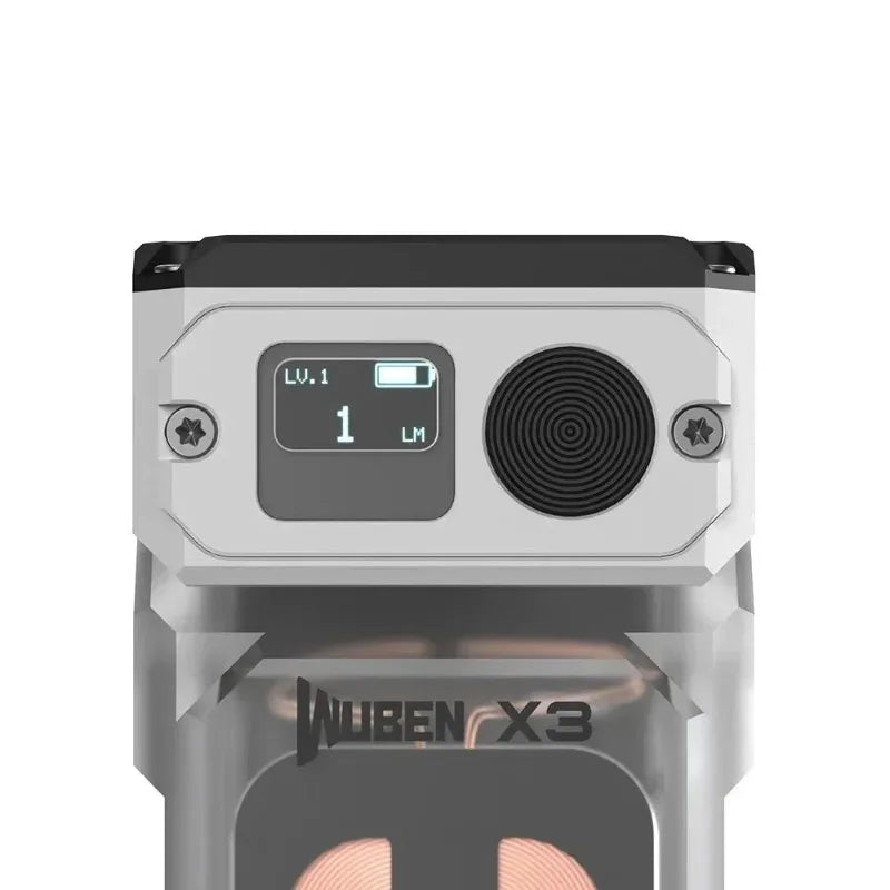WUBEN X3 Lightok 700 Lumen Wireless Charging EDC Flashlight – Swivel Head, Red & White Light, Charging Box