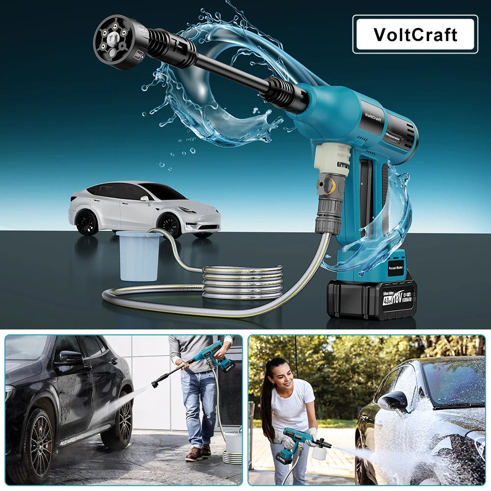 250 Bar Brushless Cordless Pressure Washer – 4 Gears, 6-in-1, Makita 18V Compatible
