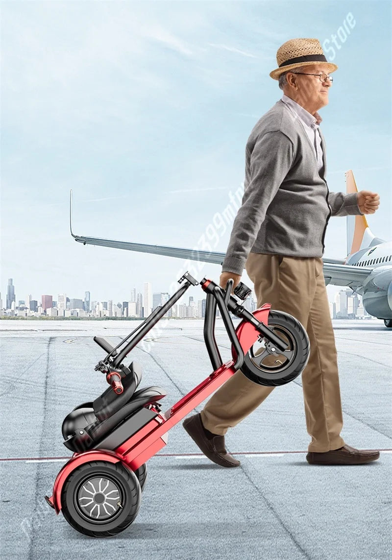 Foldable 3-Wheel Mobility Scooter – Dual 500W, 40 km Range