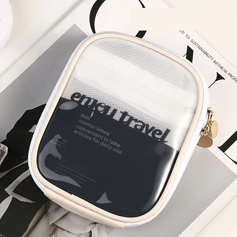 Mini Transparent Waterproof Cosmetic Clutch Bag