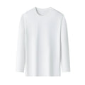 Men's Solid Color Round Neck Cotton Long Sleeve Tee — Everyday Essential