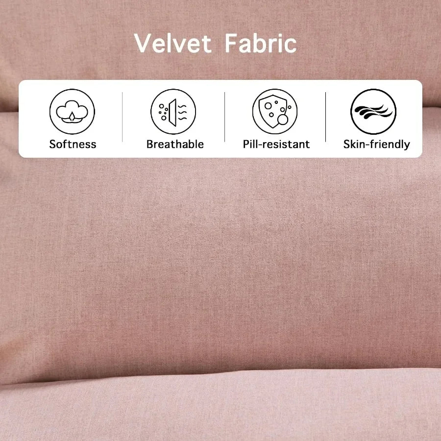 Velvet Rocking Chaise Lounge Chair