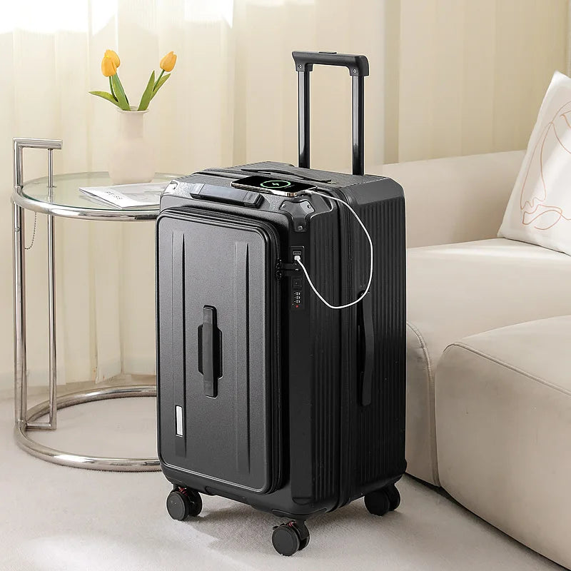 Large Capacity Side-Opening Expandable Suitcase — Hard Shell with 5-Wheel Brake System (24"/32"/34")
