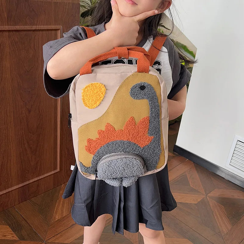 Custom Embroidered Dinosaur Name Backpack – Personalized Toddler Kindergarten Bag