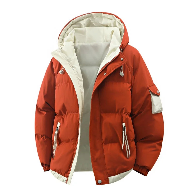 Men's Cotton-Padded Hooded Winter Jacket