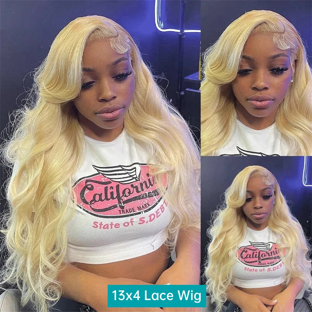 613 Blonde Body Wave Lace Front Wig | 13x4 13x6 Skin Melt HD Lace 200%–220% Density Brazilian Human Hair