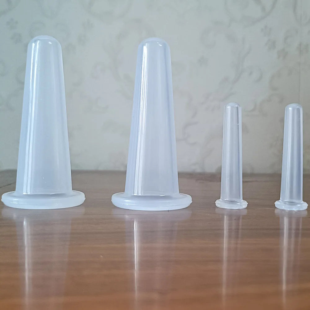4-Piece Silicone Vacuum Cupping Massage Jars Set
