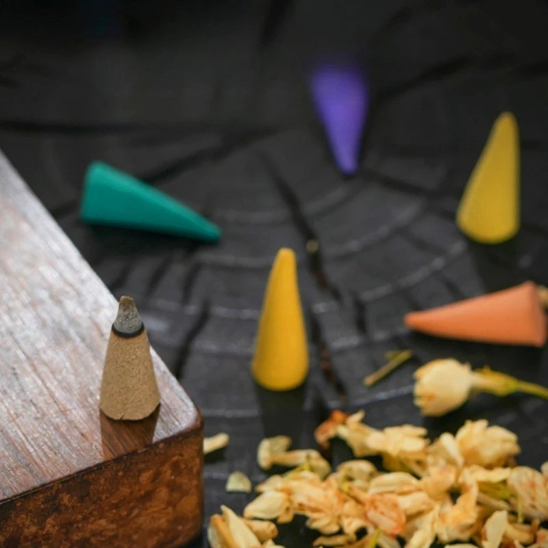 Natural Reflux Tower Incense Cones — Rose, Lavender & Aromatherapy Blends for Meditation & Odor Relief