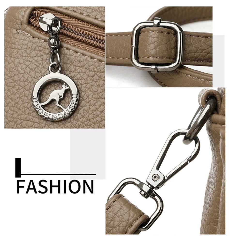 Luxury Solid Color Square Shoulder Crossbody Bag – Vintage PU Leather Messenger Handbag for Women