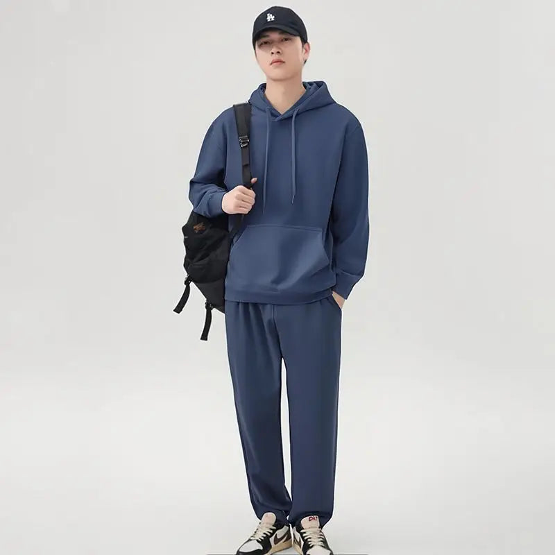 Men's Hoodie & Sweatpants Set – Loose Fit Casual Autumn Sports Suit