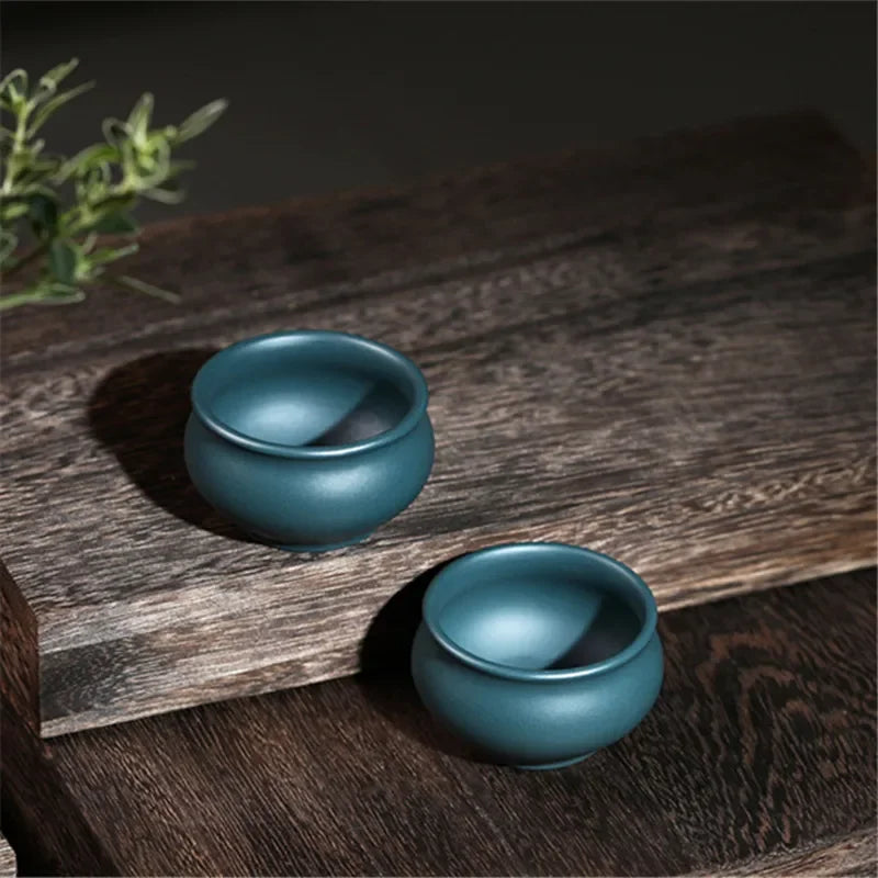 Purple Clay Teacups – Two-Piece 40ml Set