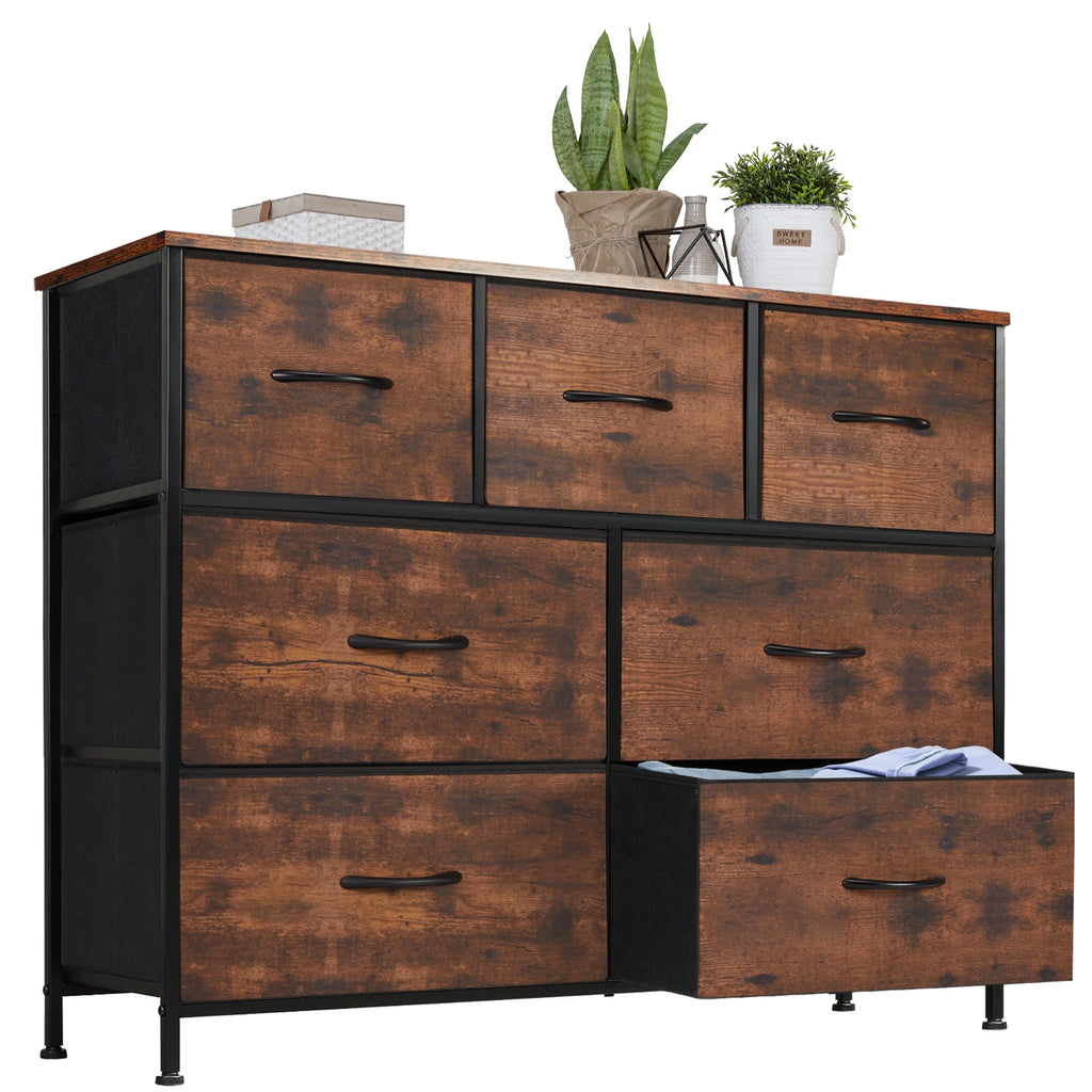 JHK 7-Drawer Dresser & Storage Chest – Fabric Drawers, Clothes Organizer for Bedroom & Living Room