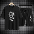 Men's 2-Piece Eagle Print Sport T-Shirt Set — Matching Athletic Top & Shorts
