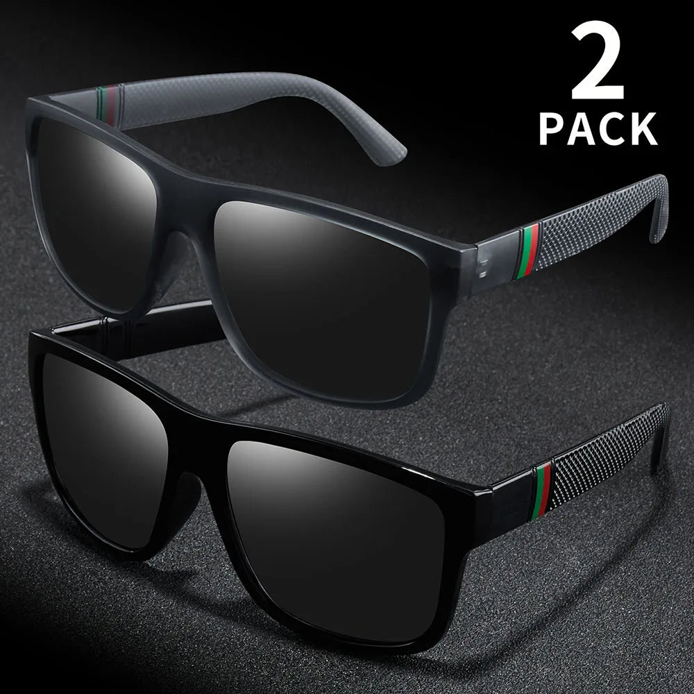 Polarized Fashion Sunglasses — UV Protection Square Frame for Men & Women