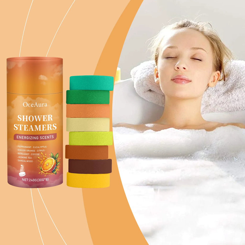 OceAura Aromatherapy Shower Steamers – Stress Relief, Sleep Aid & Deep Cleansing Shower Tablets, 240g