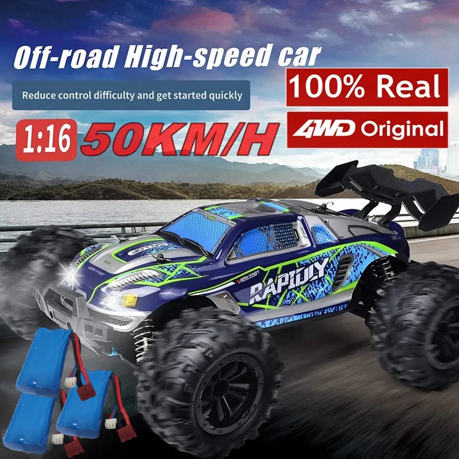 4WD 1:16 Scale High Speed Brushless RC Car – 50 or 80KM/H Off-Road Drift Racing Buggy Truck