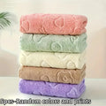 5-Piece Coral Fleece Quick-Drying Face Towels — Soft, Absorbent, Fun Christmas Design for Home & Kitchen