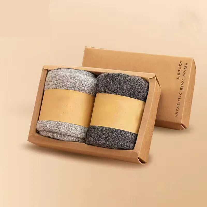 Men's Thick Wool-Blend Socks, 2 Pairs