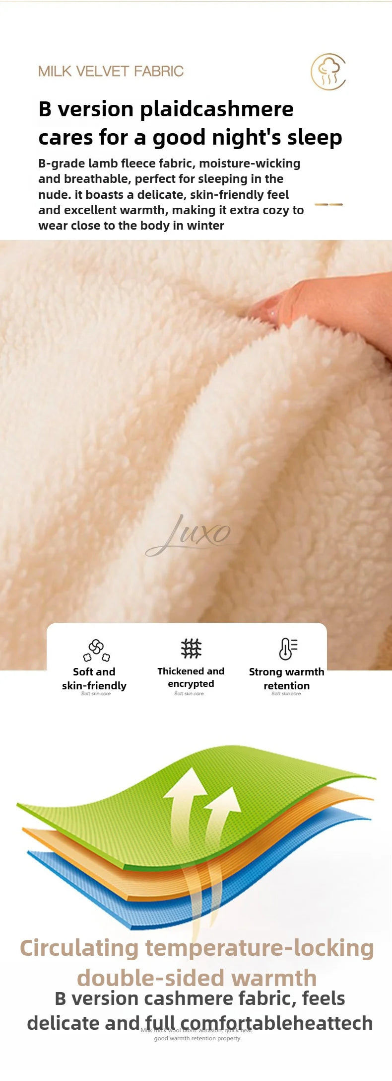 Thick Winter Fleece Blanket – Plush Faux Lamb Comfort