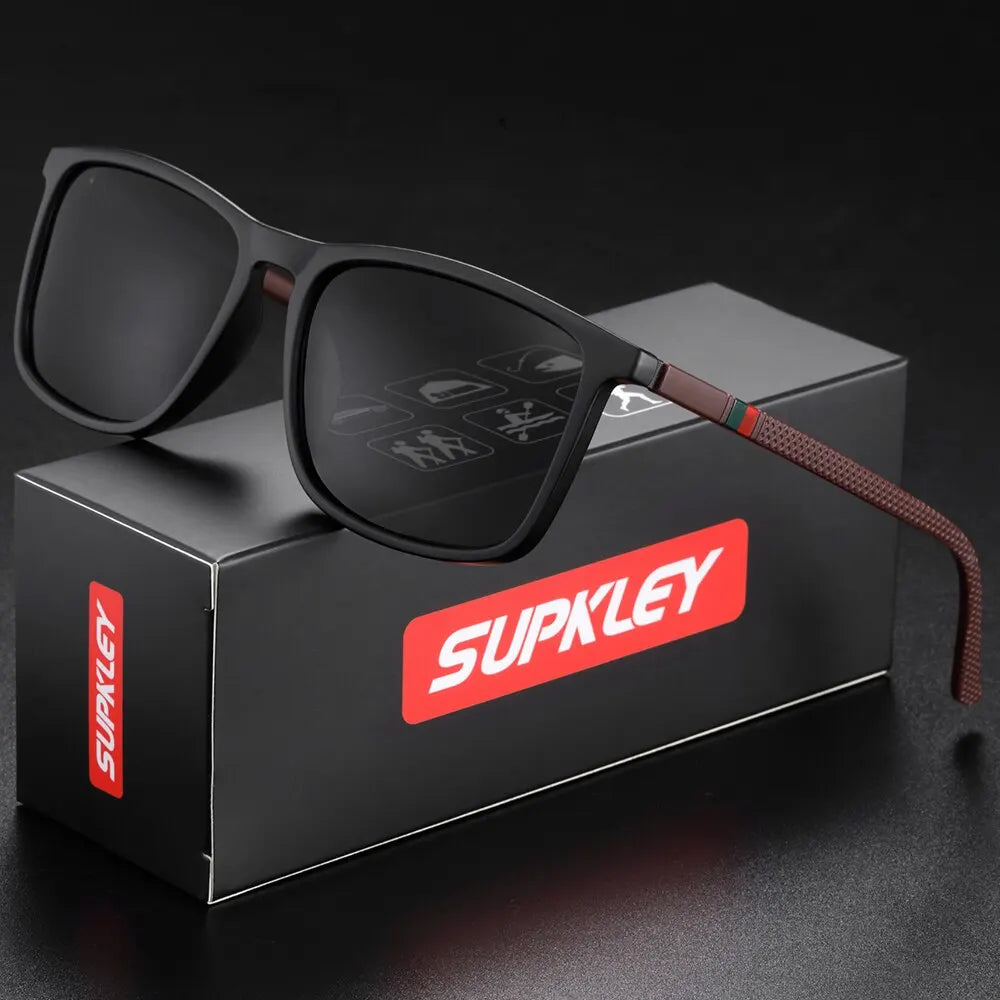 SUPKLEY Men's Polarized Square Sports Sunglasses