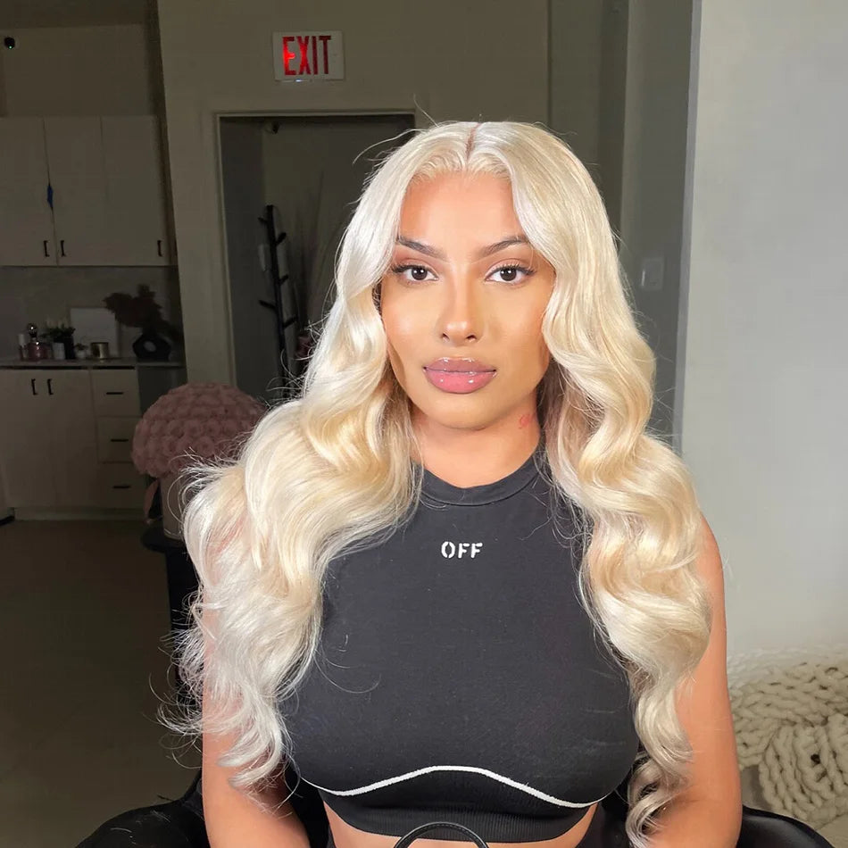30 Inch 613 Lace Front Wig Human Hair 13x6 HD Transparent Lace Blonde Lace Front Wigs 613 Body Wave Lace Front Wigs Human Hair