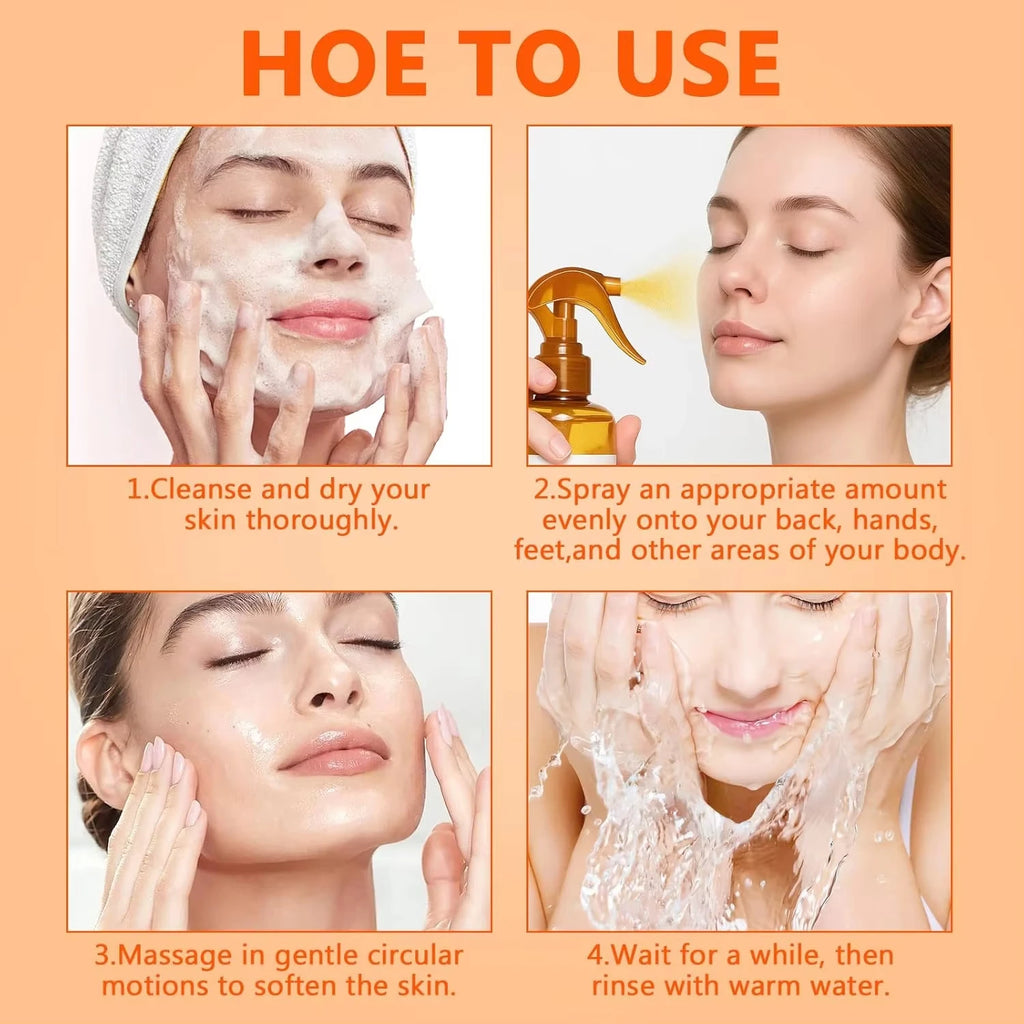 Kojic Acid Turmeric Exfoliating Body Spray – Brightening Peeling Solution 100ml
