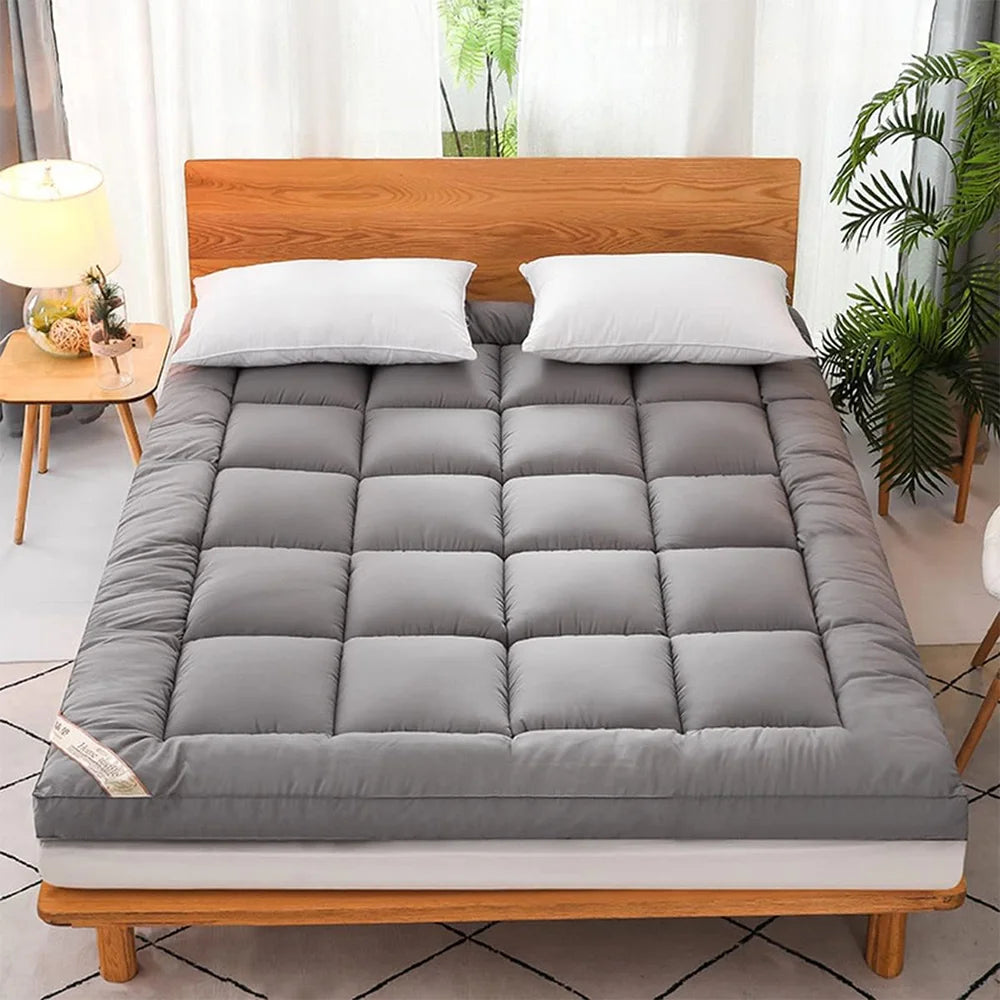 Thickened 3D Fiber Mattress – Soft Cushion, Non-Slip with Band, Multiple Sizes, Bedroom Mattress