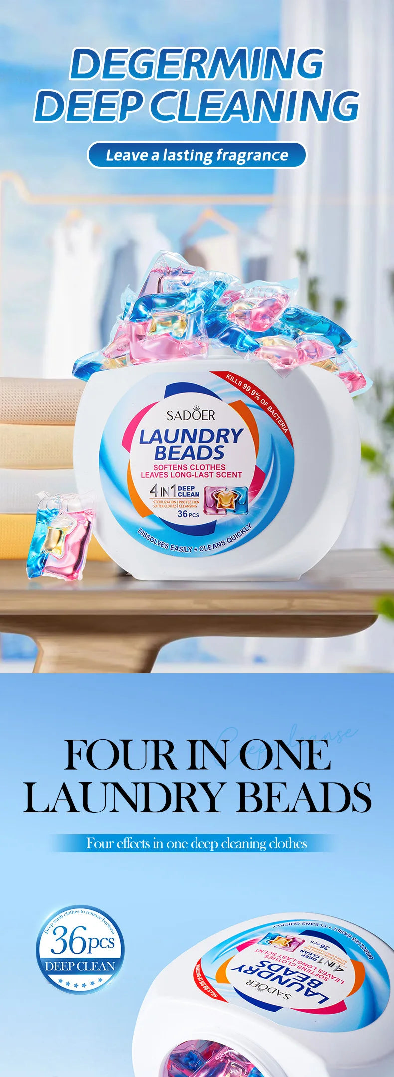 Deep Clean Without the Irritants — Laundry Detergent Pods | 36 Count, Unscented, Hypoallergenic, Sensitive Skin Safe