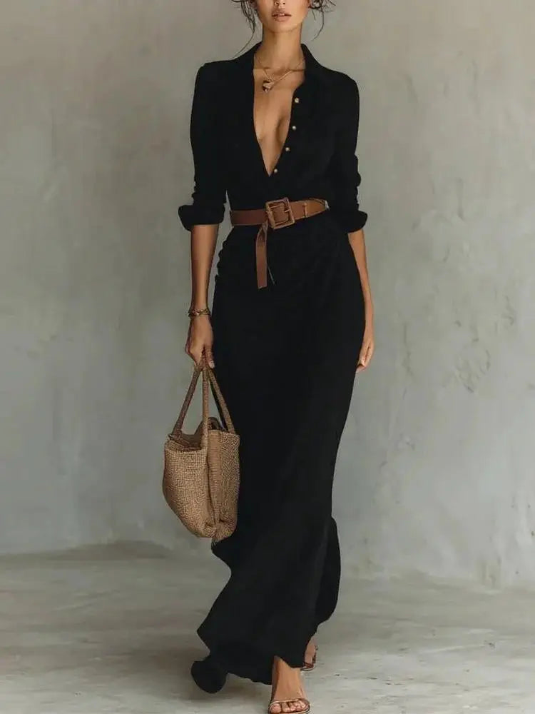 Strapless Pleated Belted Beach Dress — Chic Asymmetrical Slim Evening Dress