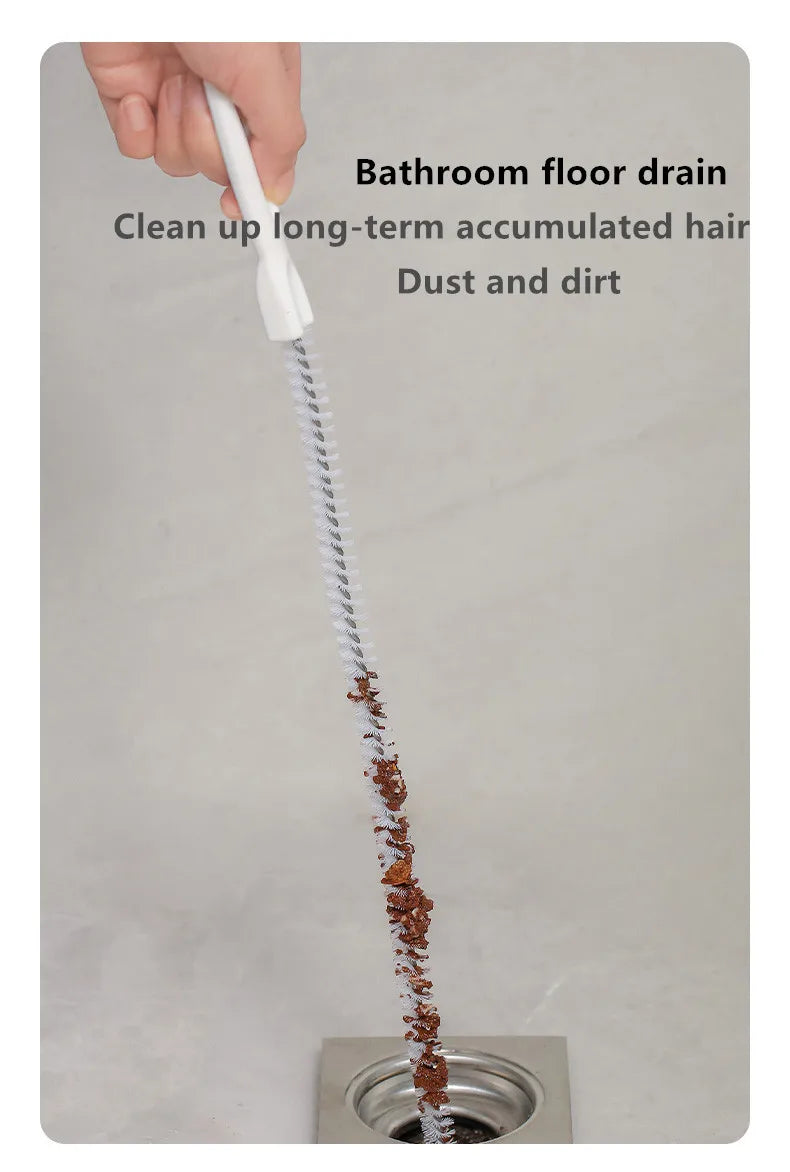 Flexible Drain Cleaning Brush — Pipe Dredging Tool for Bathroom, Kitchen & Sink Clogs