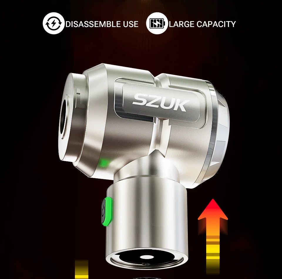 Cordless Car Vacuum & Blower – Detachable Battery & LED
