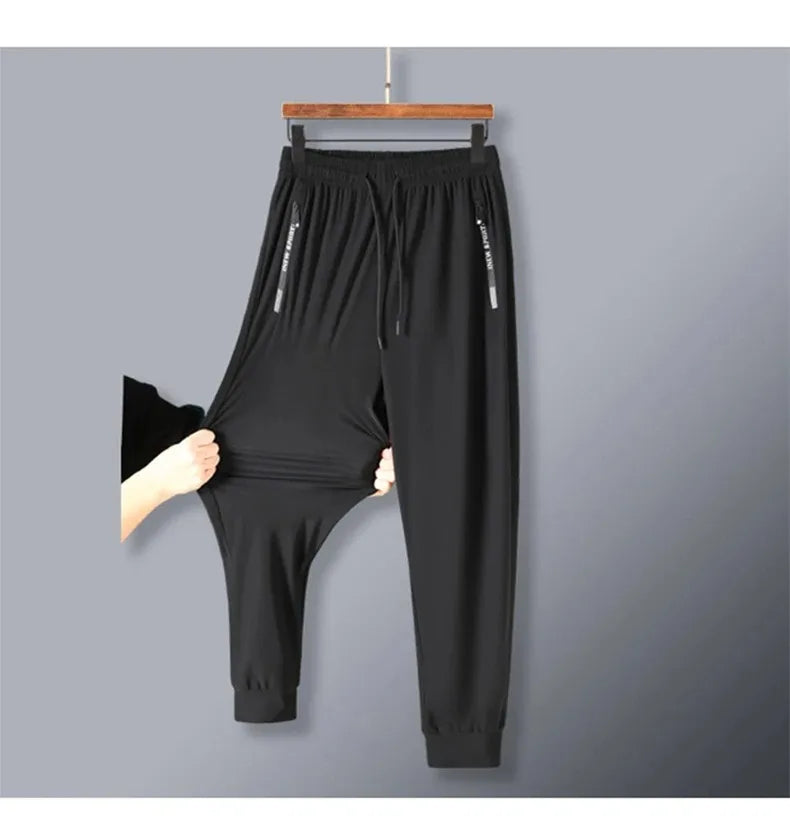 Men's Ice Silk Wide Leg Casual Pants — Lightweight Breathable Trousers