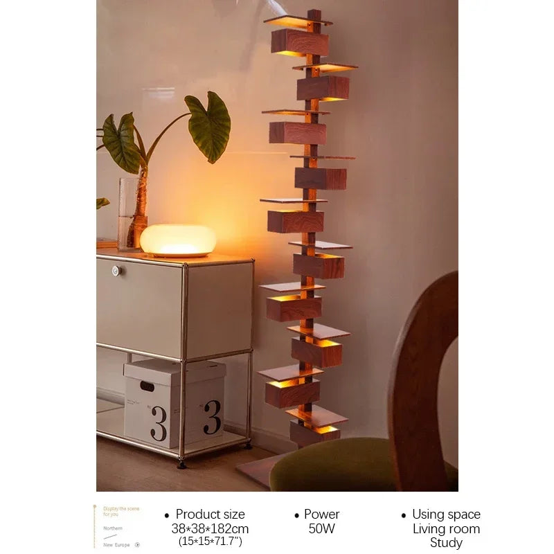 Taliesin Designer Floor Lamps Nordic Wood Living Rooms Bedrooms Hotels Villas Decor Artistic Standard Indoor Lighting Fixtures