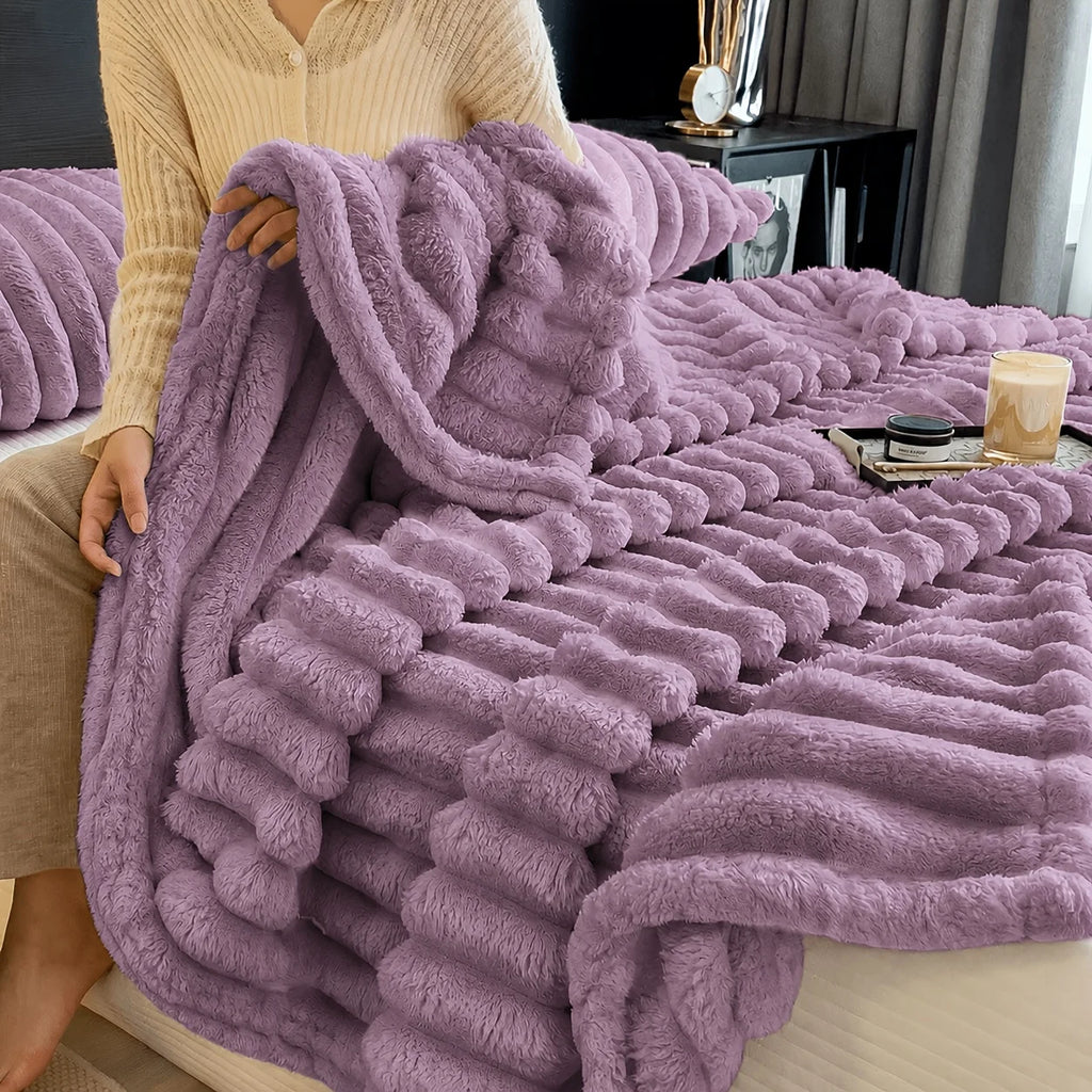 Fleece Throw Blanket – Soft Solid-Color Comfort