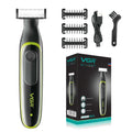 VGR One Blade Waterproof Hair & Beard Trimmer | IPX5 Wet/Dry, Rechargeable, 3 Guide Combs, Men & Women V-017